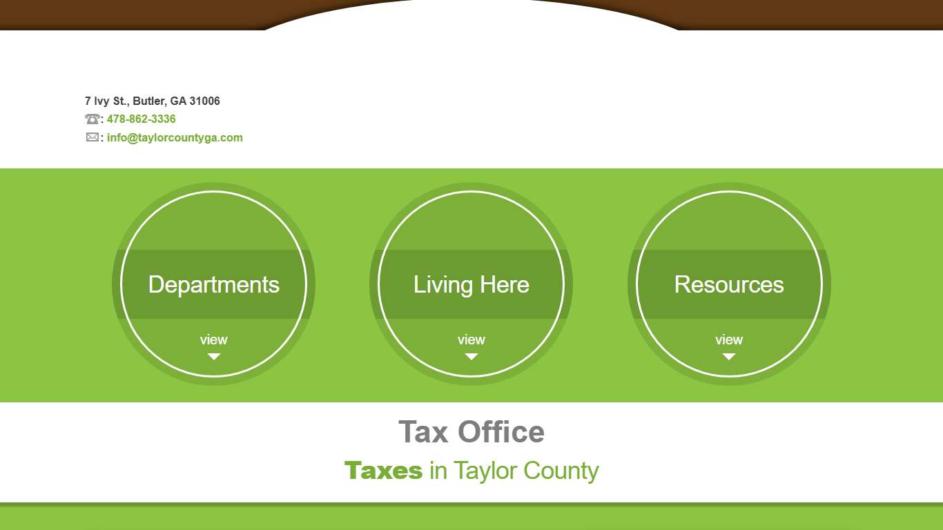 Tax Office Taylor County, Georgia