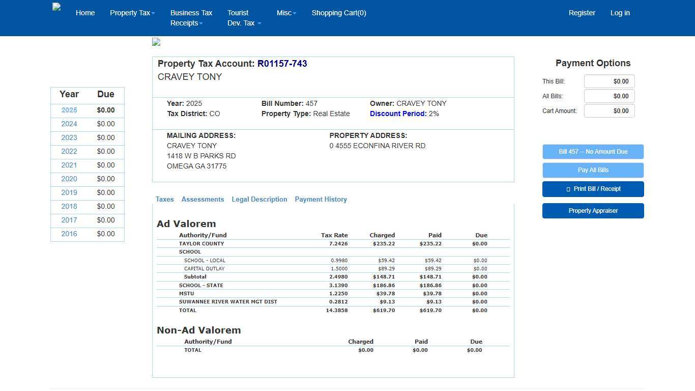 Taylor County - Property Detail