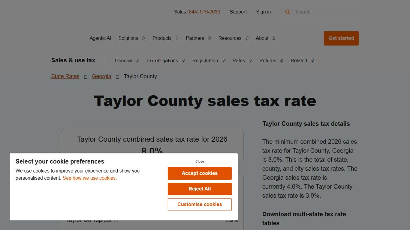 2026 Taylor County Sales Tax Rate - Avalara