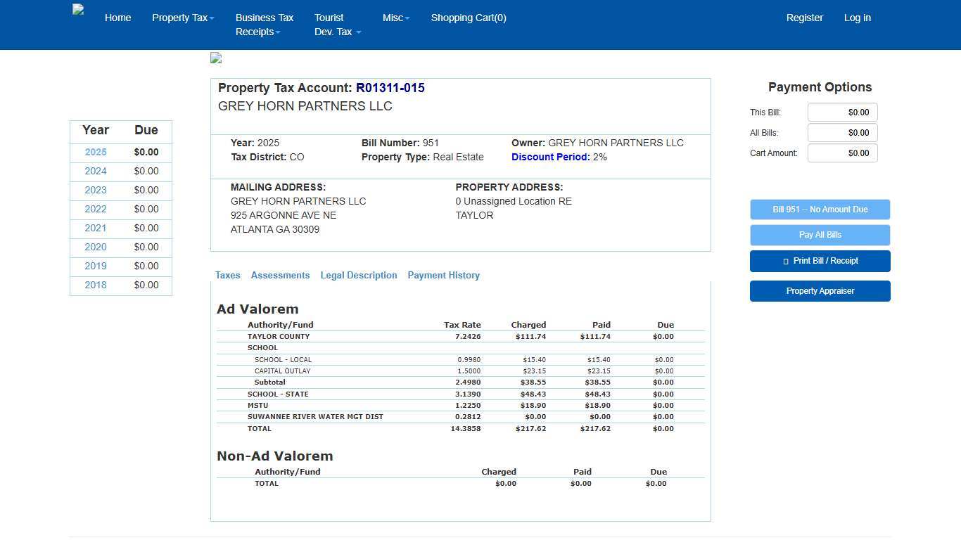 Taylor County - Property Detail